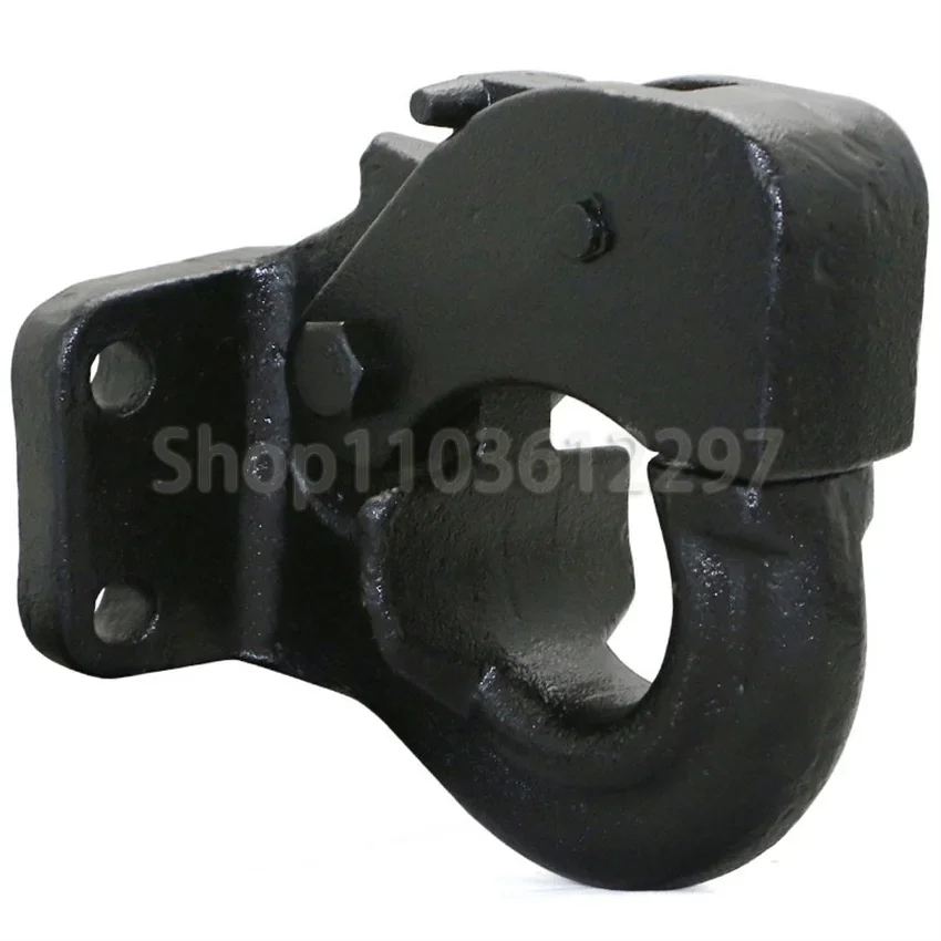 Heavy Duty Rigid Pintle Hook Car Trailer Hook Matte Black