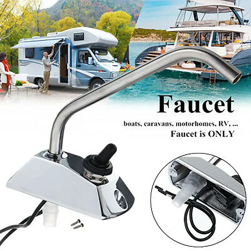 12V Electric Faucet Tap Switch for Caravan, Boat & Motorhome - Premium RV Water Faucet Accessory
