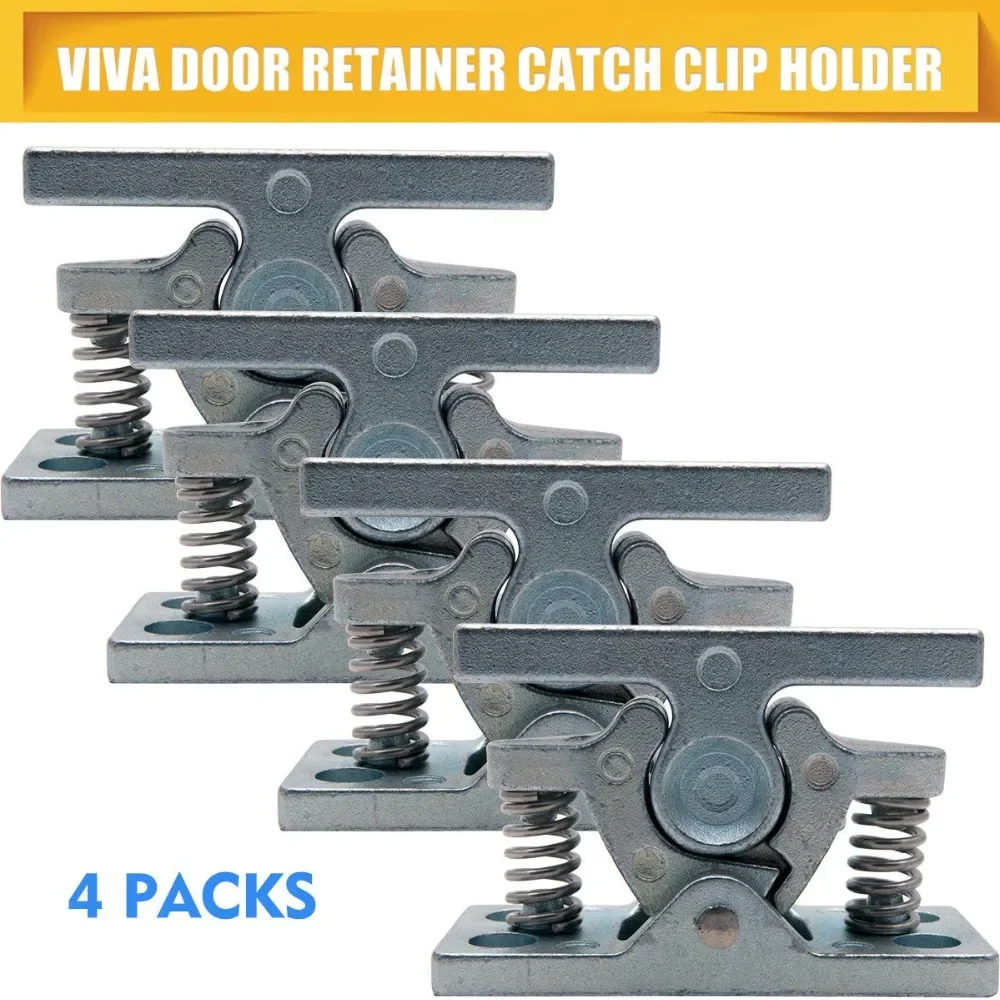 4Pcs Door Retainer Catch Zinc Alloy Strong Door Bumper Auto Accessories for Caravan Motorhome Boat Door Clips