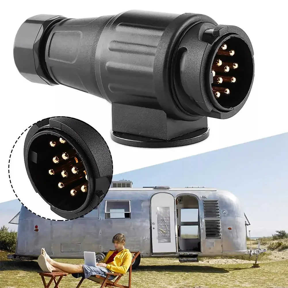 12V 13 Pin Trailer Plug C4M5 Electrical Wiring Connector Towing Bar Socket Adapter for Vehicle RV Car