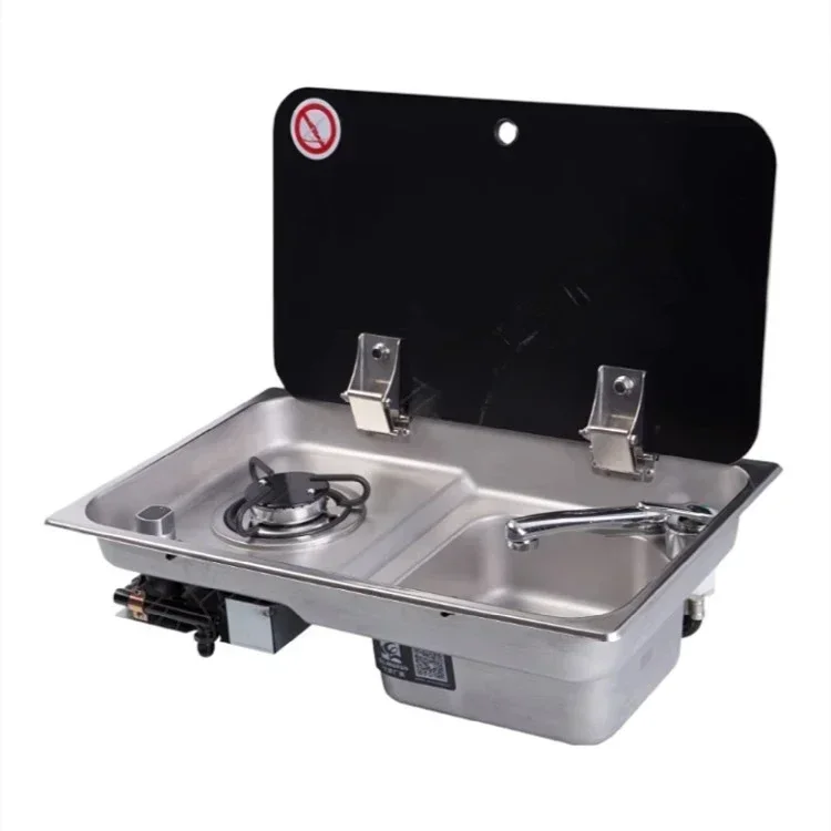 RV Gas Stove Water Basin Modified Car Caravan Accessories 304 Stainless Steel Vegetable Basin Towable BedLet me know if you need help with any other product titles!