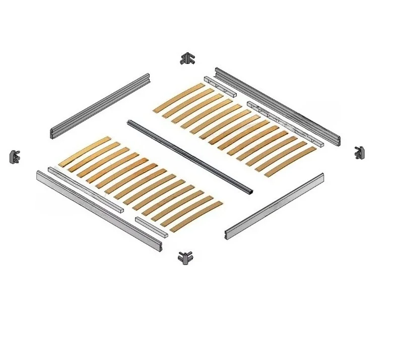 12V 24V Electric Bed Lift System - Silver, Aluminum Die Casting Corners, RV/Car Bed Lift, with Wood Slats