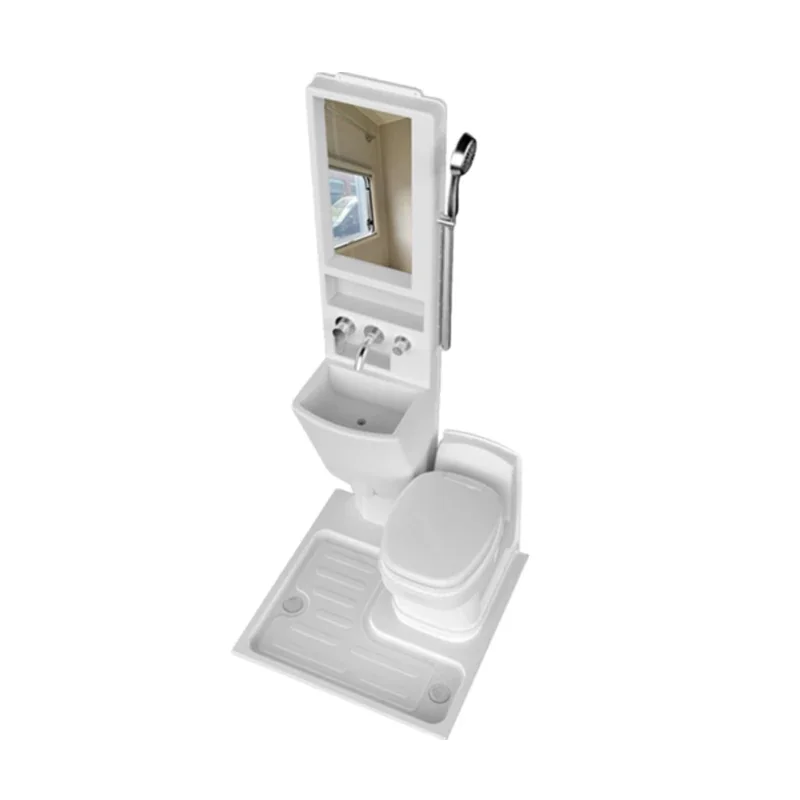 Portable Shower Cabinet Base with Cassette Toilet and Shower Tray
