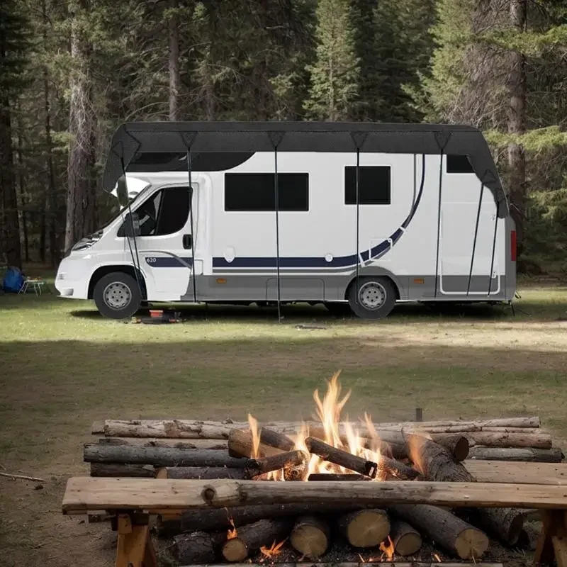 RV Roof Cover Motorhome Tarpaulin 21X10Ft Caravan Trailer Rooftop Cover Winter Cover