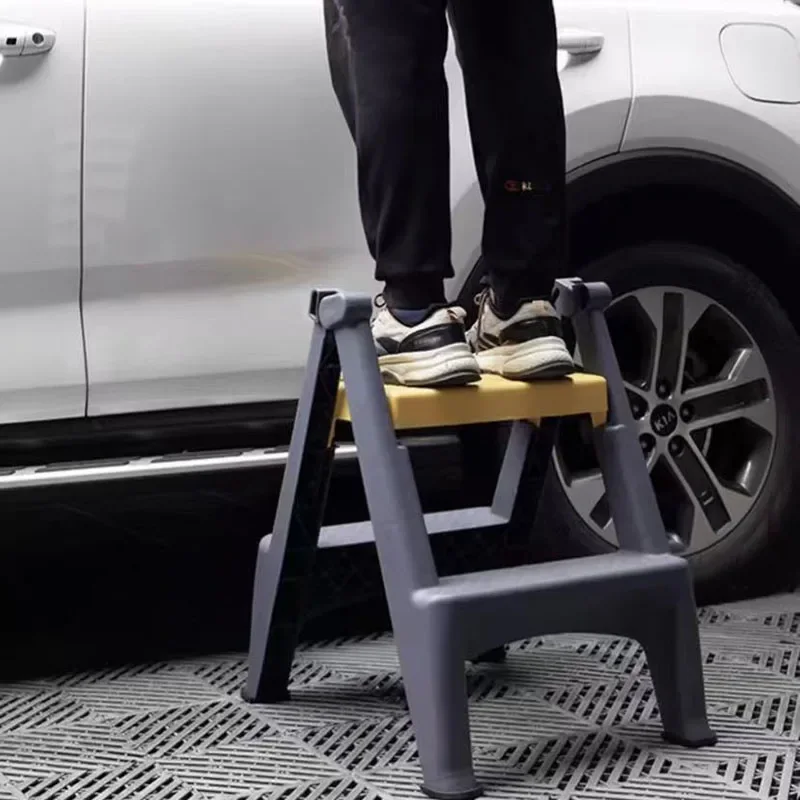Folding Car Wash Step Ladder - Multi-Function Step Stool & Herringbone Ladder Stool Foot Ladder 2023 New Version