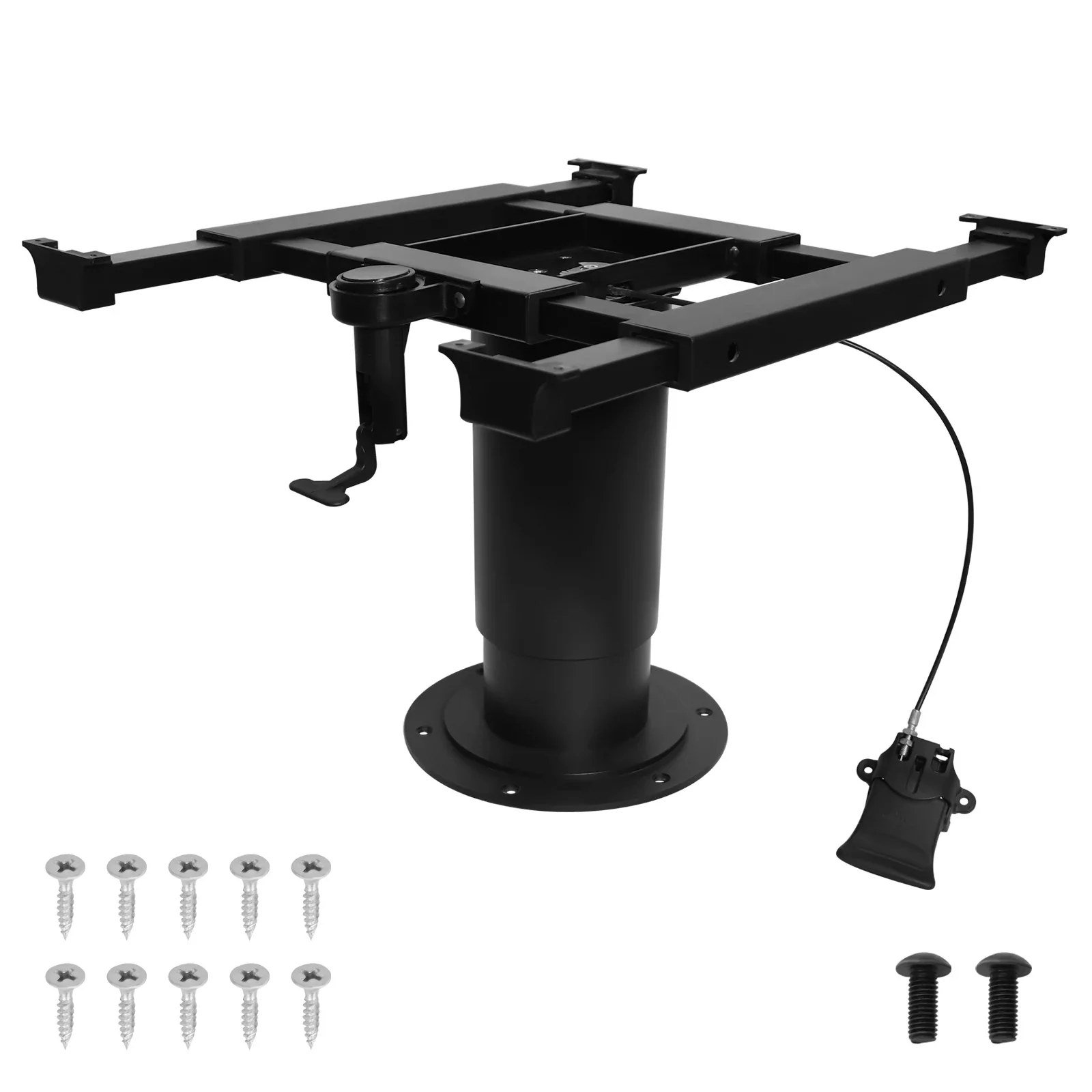 HWHONGRV Camper Table Legs Pneumatic Lift Four-Way Adjustable 35-73cm One-Button Height Lift