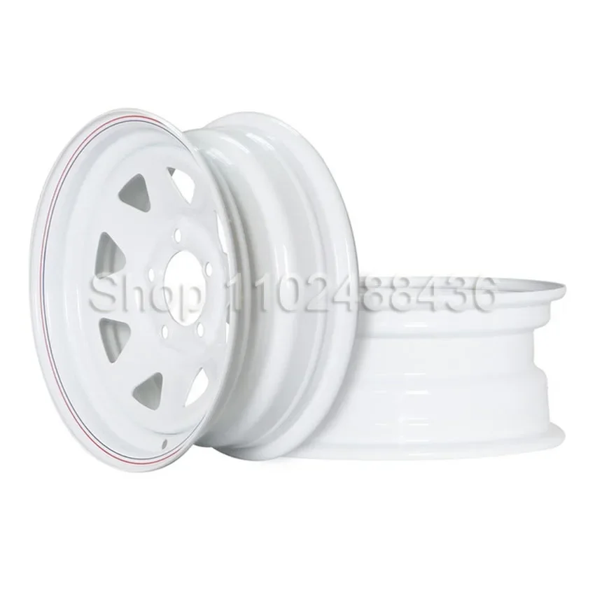 13 Inch X J/12 Inch X 4J White Spoke Trailer Rim 4-100 and 5x Car Bolt Pattern RV & Caravan Accessories