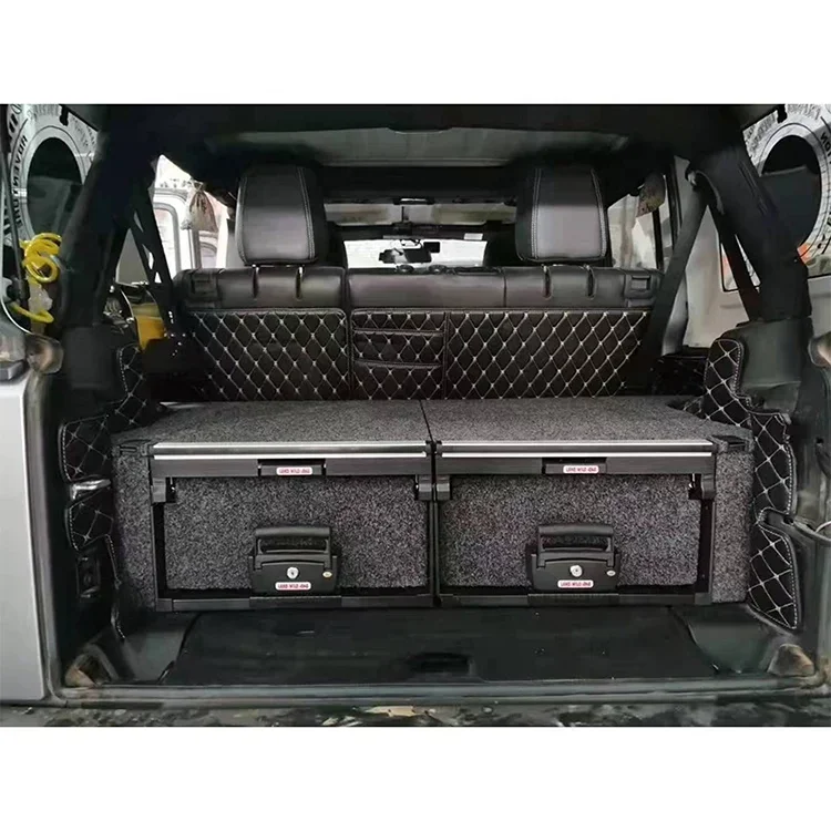 Car Drawer Rear Cargo Storage Box SUV Pickup Truck OEM 4x4 Off-Road Accessories Kitchen Kit Roller Drawer for Jeep Wrangler JK