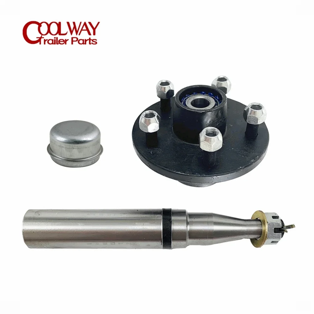5-Unbrake Trailer Half Axle Shaft Hubs CAP 2000LBS for Pair RV Parts Camper Caravan Components