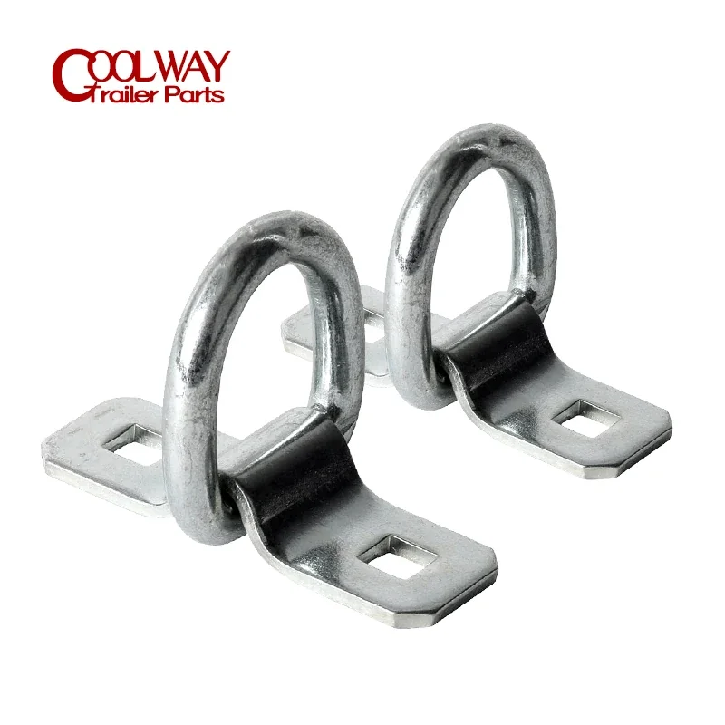 2PCS 10MM Recessed Tie-Down Deck Lashing Rope D Ring Anchor Trailer Parts
