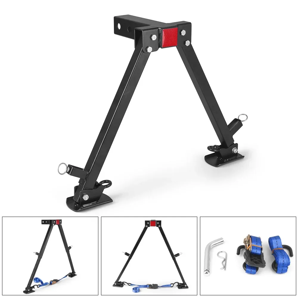 2" Receiver Adjustable Height Hitch Mount Stabilizer Series Steel Receiver Hitch Stand for RV & 5TH Wheel