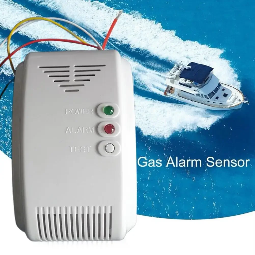 C7I5 12V Propane, Butane, and LNG Gas Alarm with Natural Sound for RV, Car, Home, Marine Applications