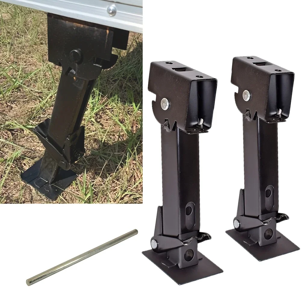 Pair Folding Trailer Stabilizer Jacks Adjustable Telescoping RV Camper Accessories for Travel 1000lb Lifting Capacity