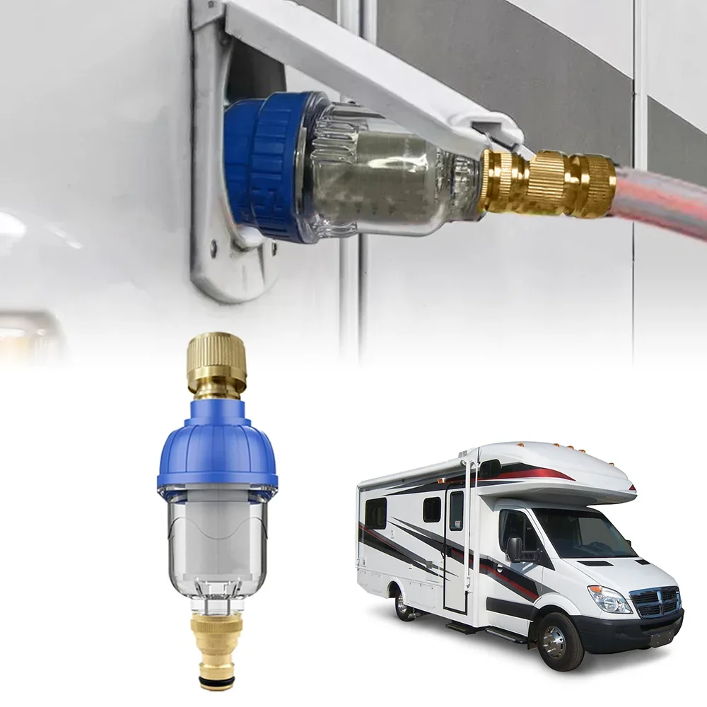 Caravan Filter Water Tank Pre-Filter Outdoor RV Faucet Impurity Gravity Fill External Water Purifier RV Accessories