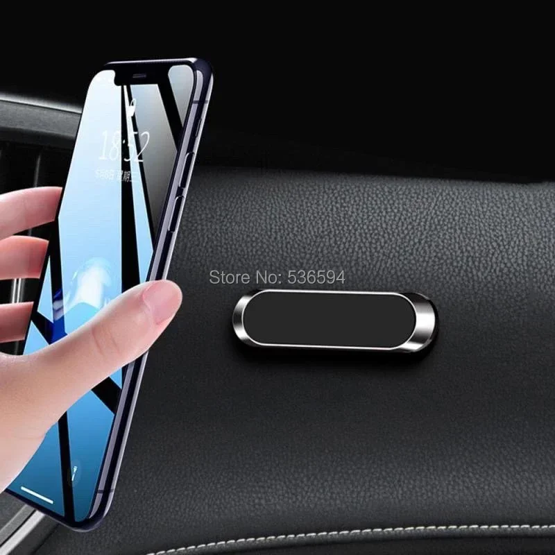 Magnetic Car Phone Holder Dashboard Mini Strip Stand for Phone/Wall