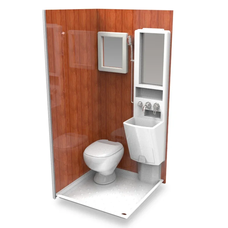 RV Multi-Function Bathroom Cabinet Hot & Cold Portable Wall-Mounted Sink Shower Combo 20L 10A Suitable for RVs