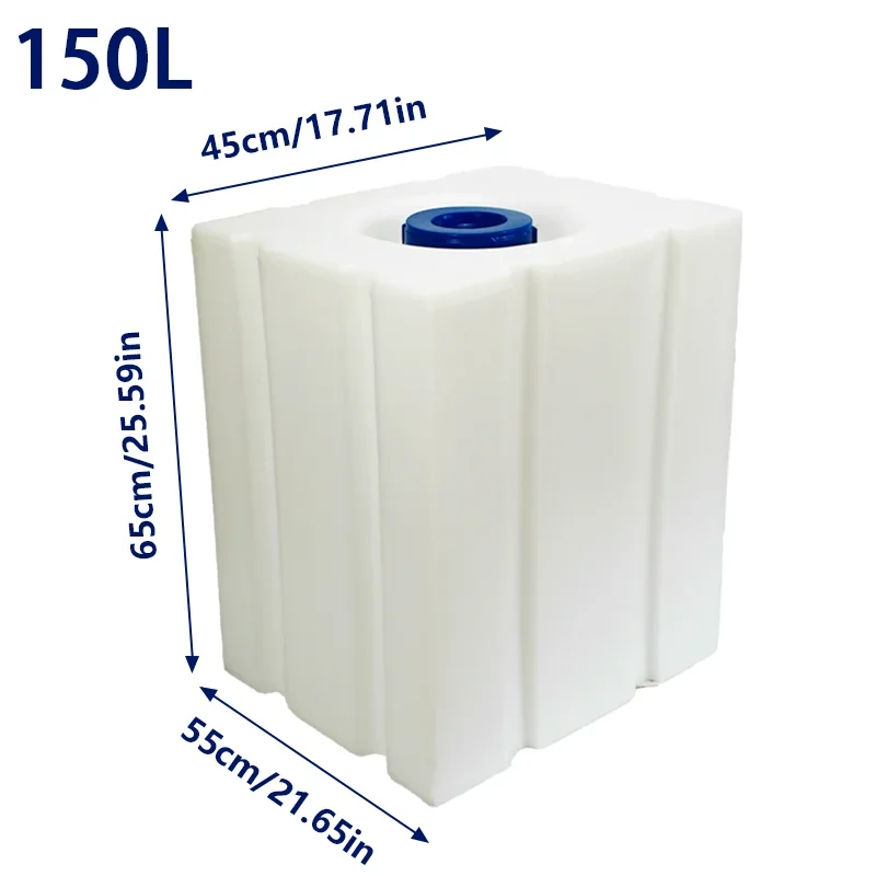 150L Diesel Fuel Tank RV Water Tank Transformation Horizontal Car Water Tank, Plastic Bucket, High Temperature, Square
