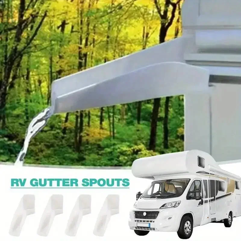 2Pcs White Caravans Roof Rain Drain Pilot Gutters Model: [Model Number] Roof Drain Caravan Exterior Protection Let me know if you need help with any other product titles!