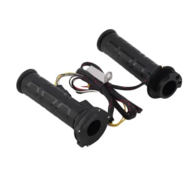 Black 7/8" Motocycle Electric Heated Hand Grips - Motorbike Handlebar Warmer
