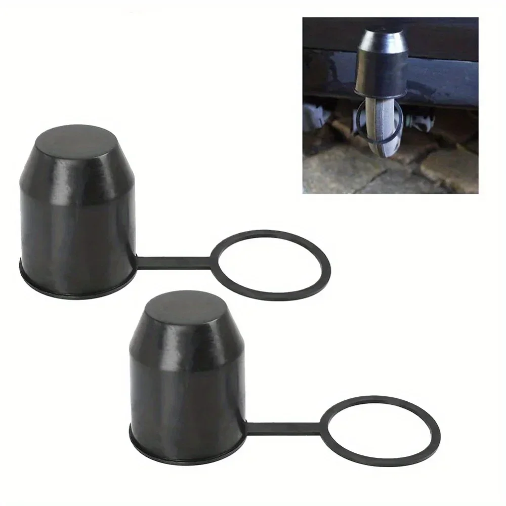 2 PCS Universal Trailer Hitch Ball Tow Bar Cover Protector Cap for Caravan, Truck, Car Trailer Towball Protective Cover Let me know if you need help with any other product titles!