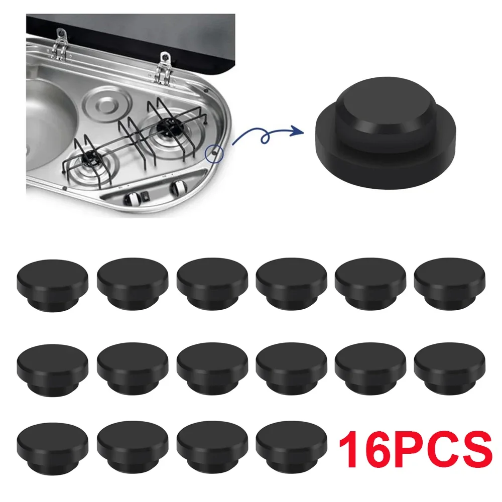 16PCS Rubber Plugs for Dometic Smev Thetford Gas Stove Holders, Protective Rubber Cover Caps Set RV Accessories