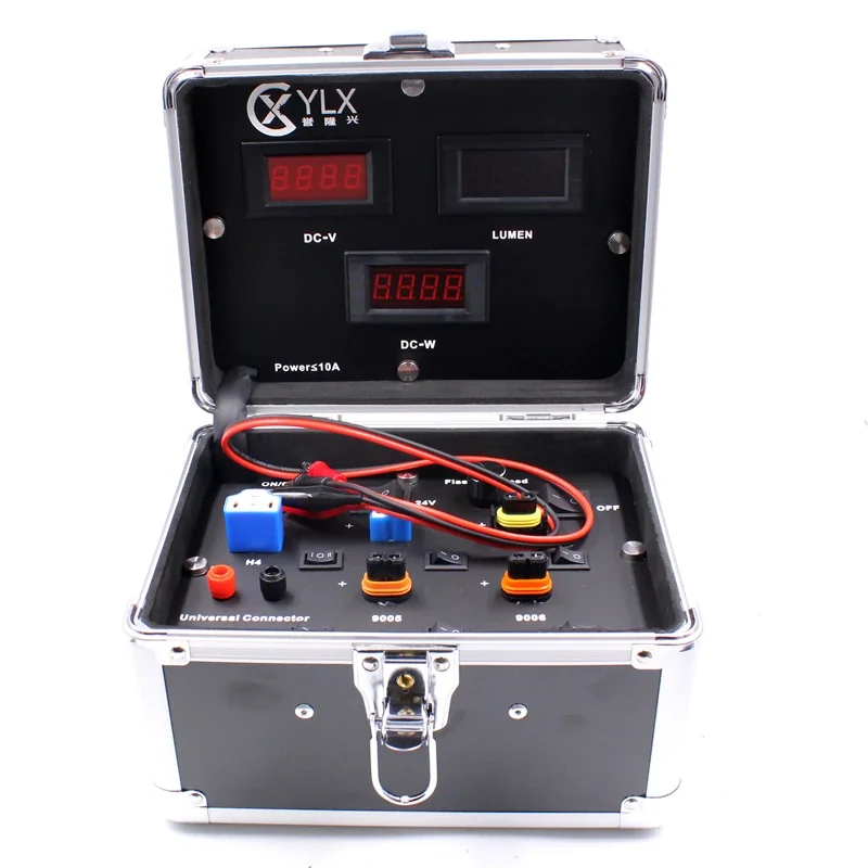 110V 220V to 12V 24V Power Lumen Tester Suitcase Car Auto Light H7 LED Bulb T10 C5W H8 H9 H11 H4 9005 Test Tester Box