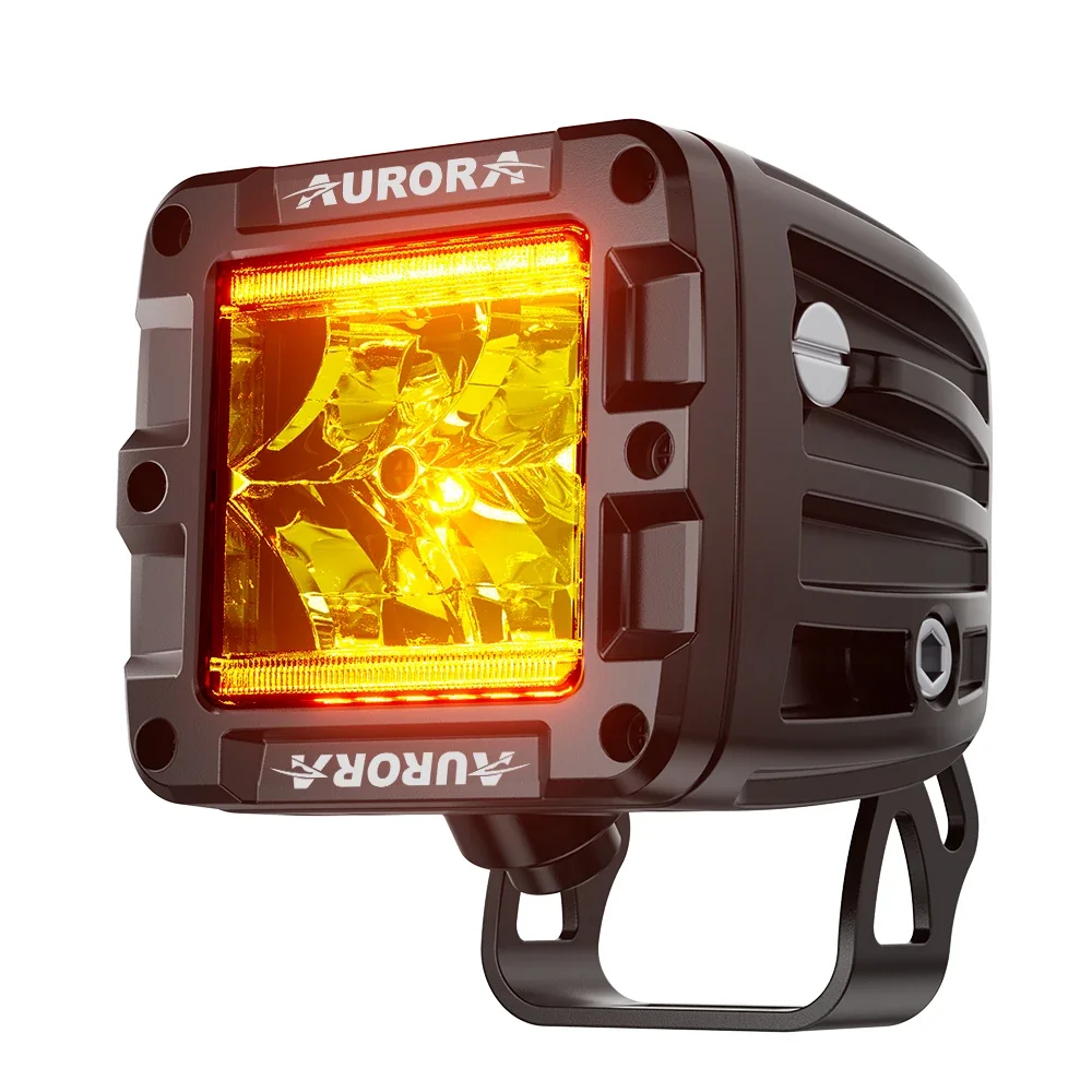 Aurora 2 Inch LED Driving Light - Direct Beam, Blacklight, Work Light for Cars, UTVs, ATVs & 4x4 Trucks