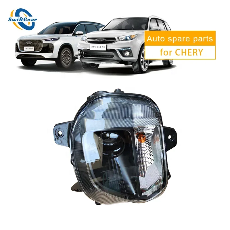 Head Light Front Lamp Headlight Assembly for Chery Tiggo 2 Pro 2019-2020, Tiggo 3X Plus (605000332AA, 605000333AA)
