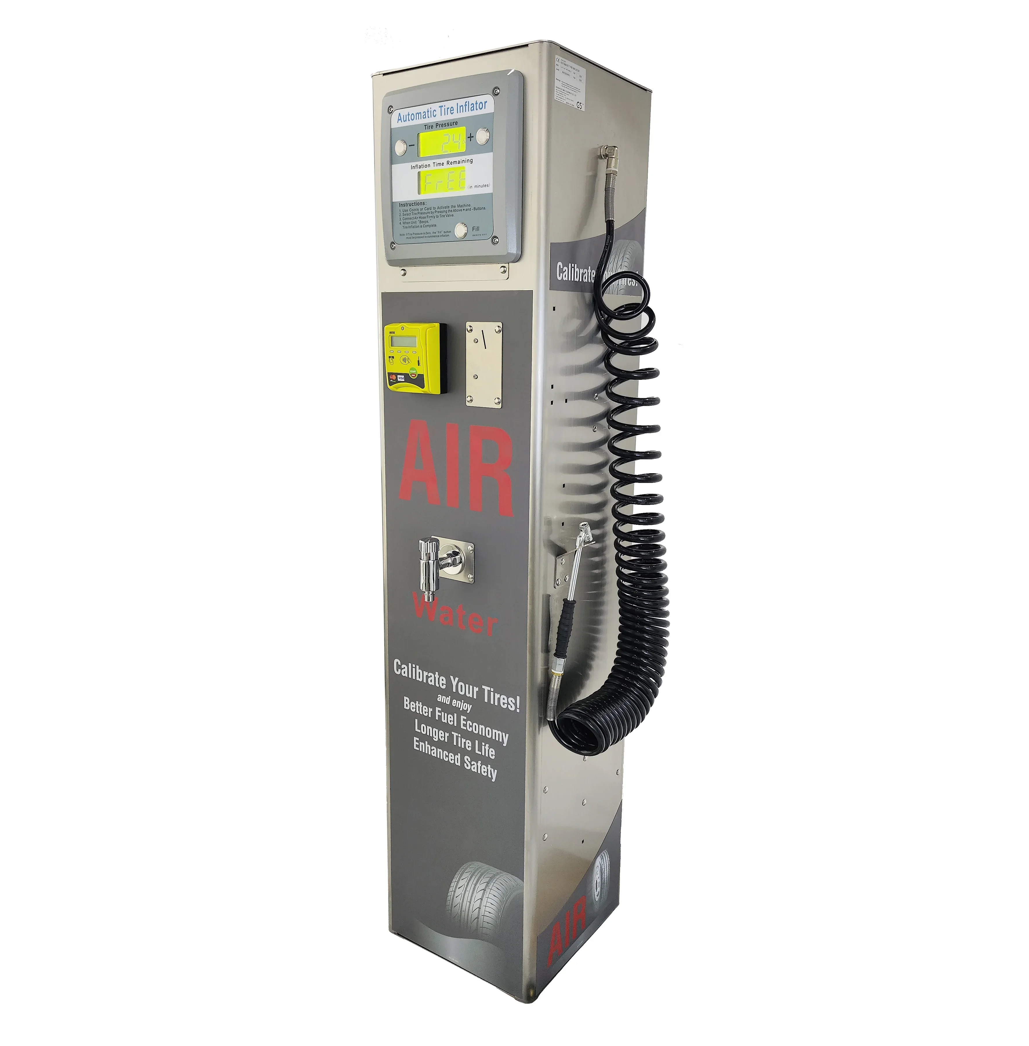 G5 Car Air Compressor Dispenser IP66 Tyre Inflator Coin Operated Automatic Digital Tire Inflator