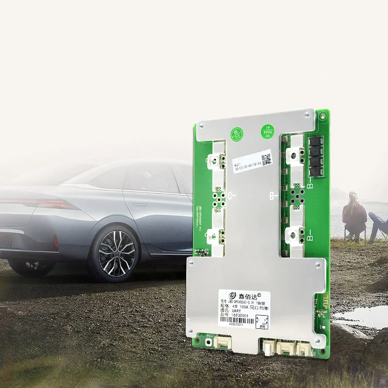 Custom DP04S007 JBD BMS for Car Starting Board, 4S LiFePO4, 12V, 100A/120A/150A/200A Smart BMS with BT & UART Temperature Sensor