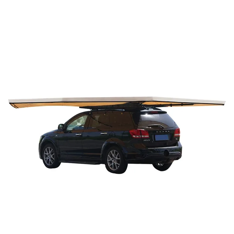 360 Degree Batwing Car Side Tent Vehicle Awning Sun Protection with Mounting Brackets for Outdoor Camping