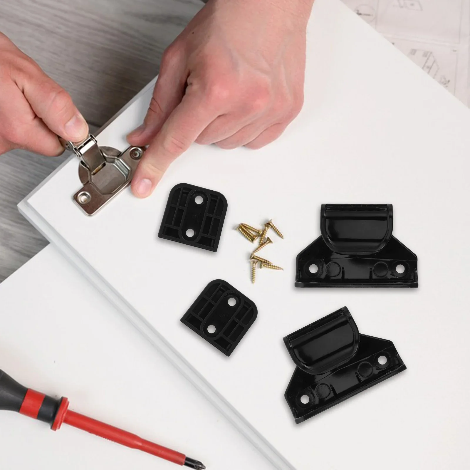 Retractable Gate Replacement Parts - Safety Latch & Rail Extension Bracket for Indoor/Outdoor Pet Barriers, RV Fencing