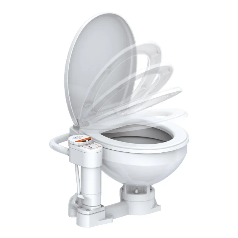 SEAFLO Easy to Clean 12V/24V Electric Marine Toilet - Smart Toilet Conversion for Marine or RV