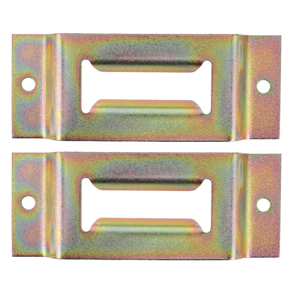 2 Pcs Galvanized Iron E-Track Tiedown Rails Slot Anchor Holder for RV Accessories Cargo Management Heavy Duty