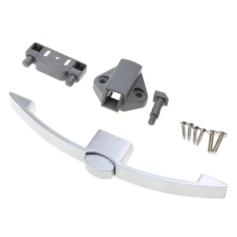 1 Set RV Cupboard Door Drawer Handle & Push Button For Swift, Sterling Caravan Motorhome RV Accessories Replacement Parts