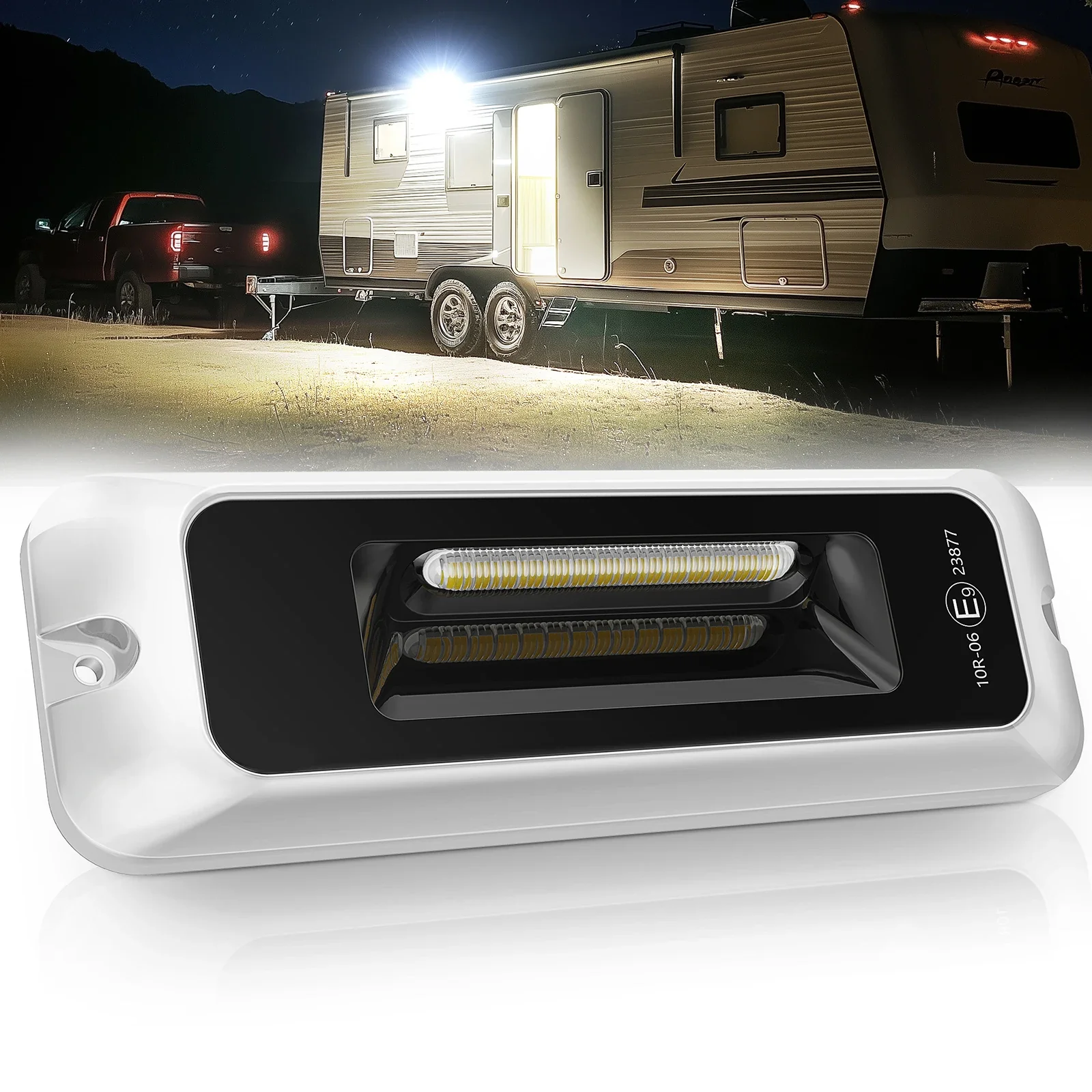 4inch RV Lights Exterior LED Trailer Lights 10-30V Outdoor Awning Light IP68 Waterproof for Camper Trailer Truck