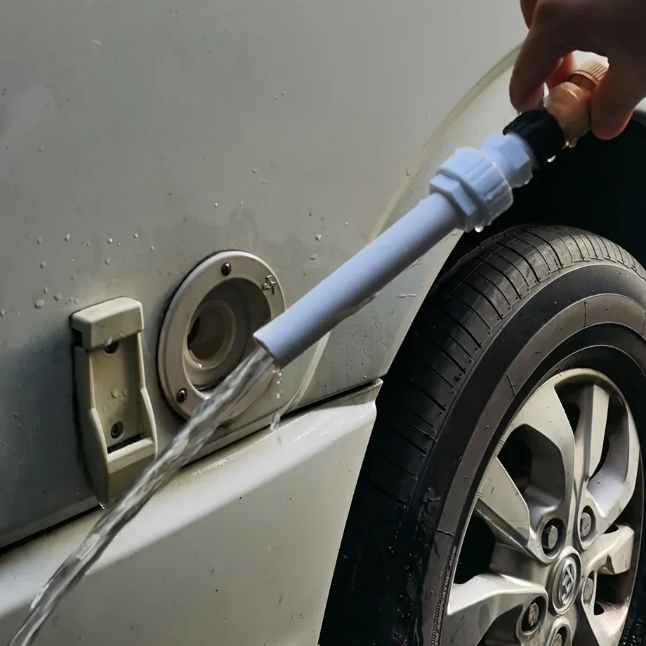 BAF-HWC-01 Stainless Steel RV Water Fill Connector - Hands-Free, Universal Fit