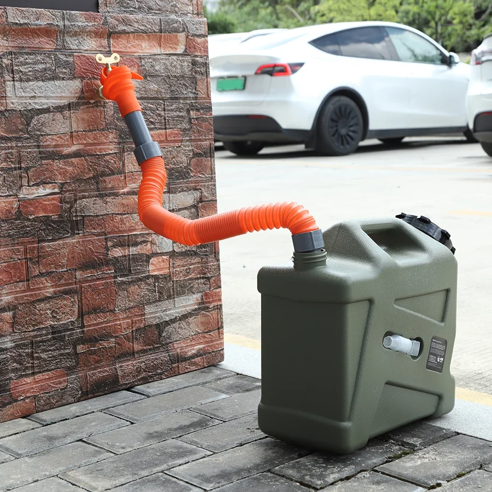 Camping Water Fill Up Hose Orange, 1Set, Collapsible Inlet Pipe for Bucket & RV Parts, Caravan Accessories.