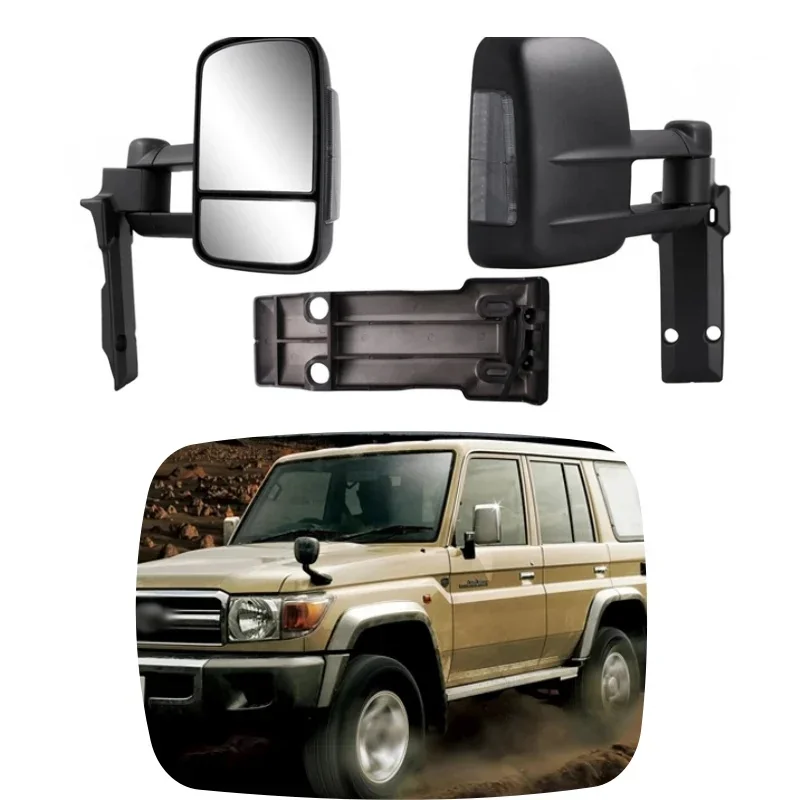 Tow Mirrors for Land Cruiser LC70 76 78 79 (1984-2018), RHD, Manual Pickup Side Mirrors Fj76 Fj79