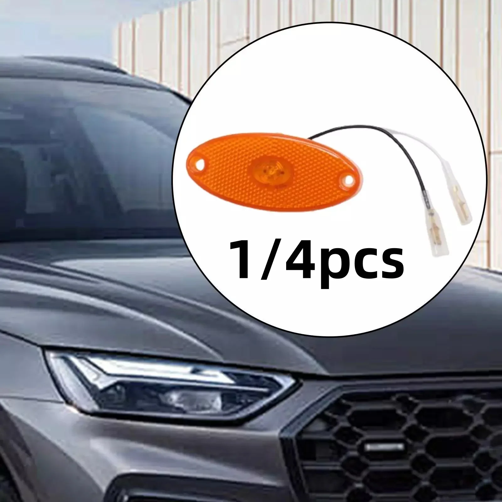 Jokon Smlr2012 12v Amber Oval LED Side Marker Lamps (Pack of 4) for Caravans, Motorhomes & RVs