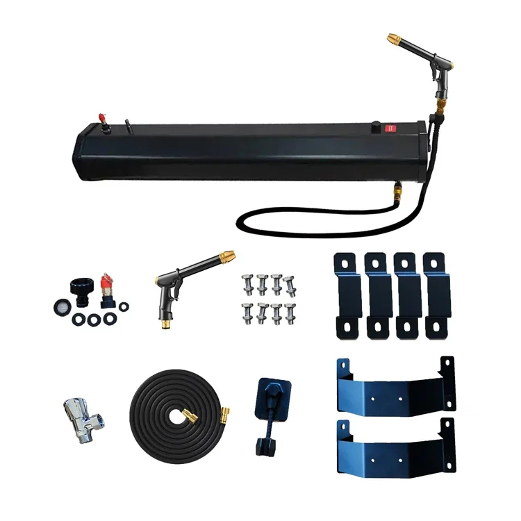 20L Portable Solar Powered Car Shower Design Black PVC Road Highway Camp SUV With Water Gun