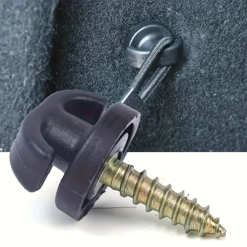 4 Pcs Screw Hook Universal Car Rear Trunk Auto Tie Down Cargo Flat Vertical Luggage Ring Loop Hanging Clips