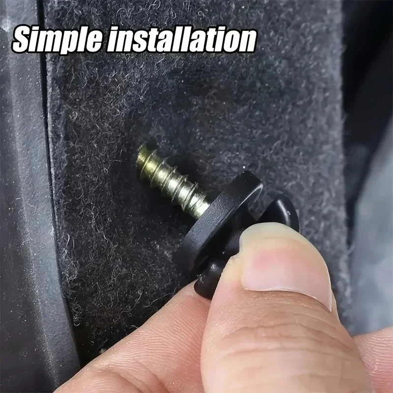 4 Pcs Car Flat Screw Hook for Trunk Fasteners Seat Mesh Bag Easy to Install Modified Screws Interior Accessories