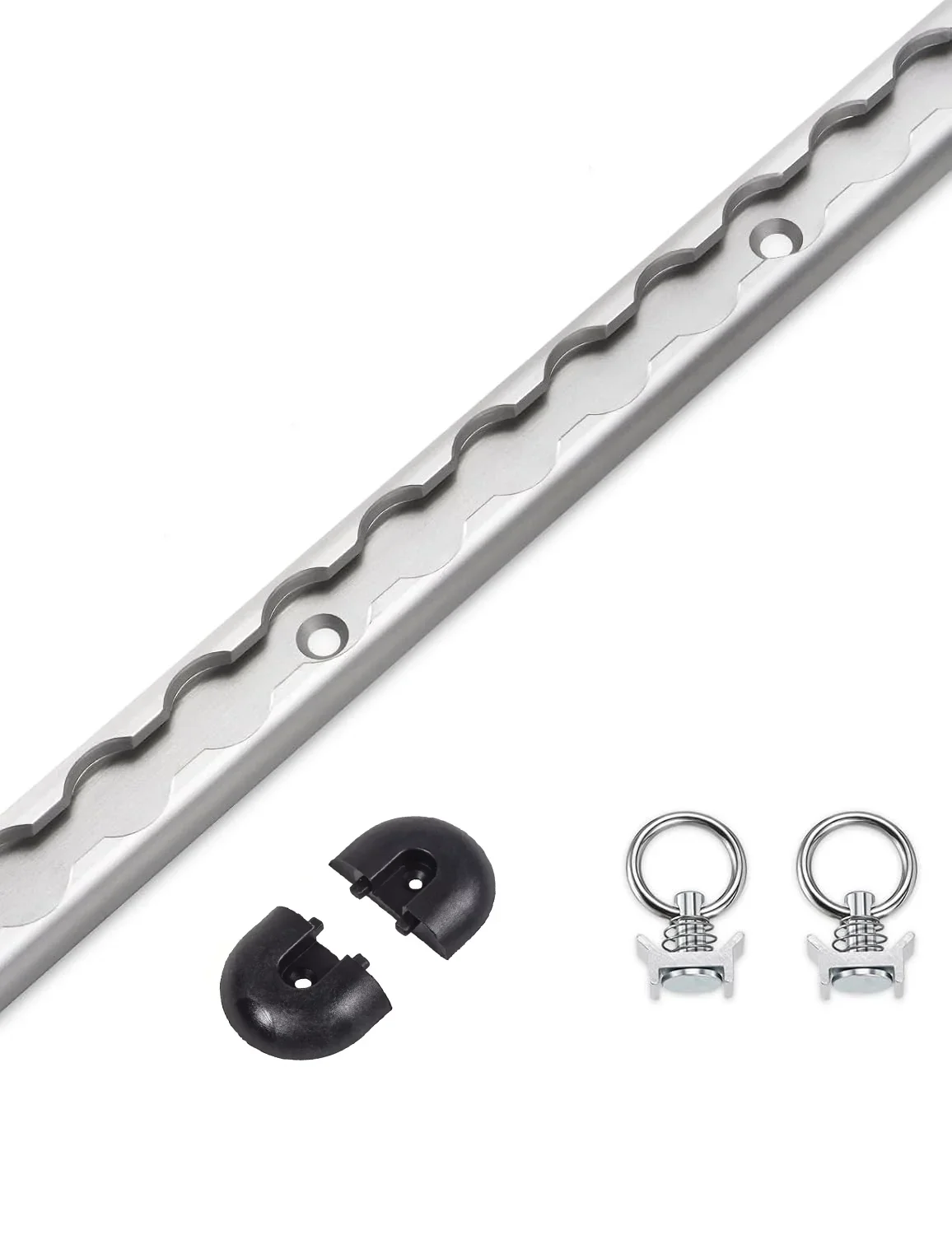 RV Parts Accessories Aluminum Track m Stainless Steel Aviation Track Cargo Fixed Slide Rail LRail With Black Plug