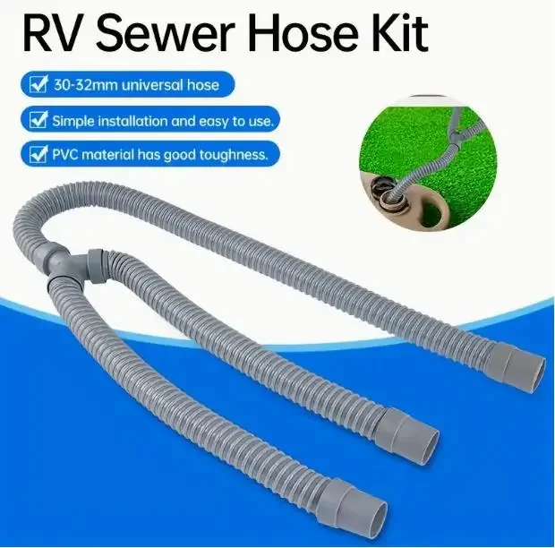 1PC Waste Water Outlet Y Hose Connector for Caravan/Motorhome - 30mm Pipe, Kitchen Sink Tee Pipe, Bathroom Accessories, Car Accessories