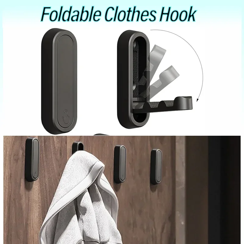 Folding Aluminum Clothes Hooks for RV Bathroom - 3PCS Set - Model No. BA-001RV