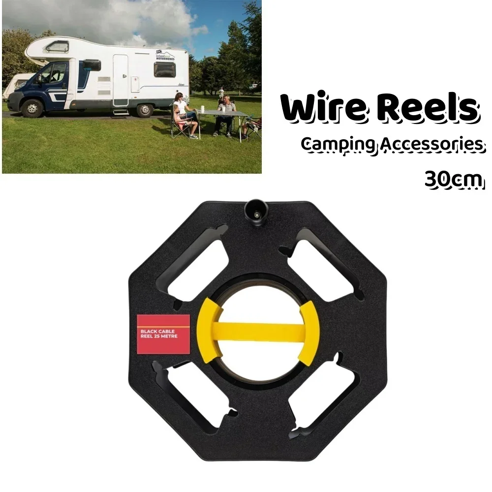 30cm RV Rolling Line Dish Cable Storage Wheel Crank Cord Tidy Caravan Motorhome Camping Accessories