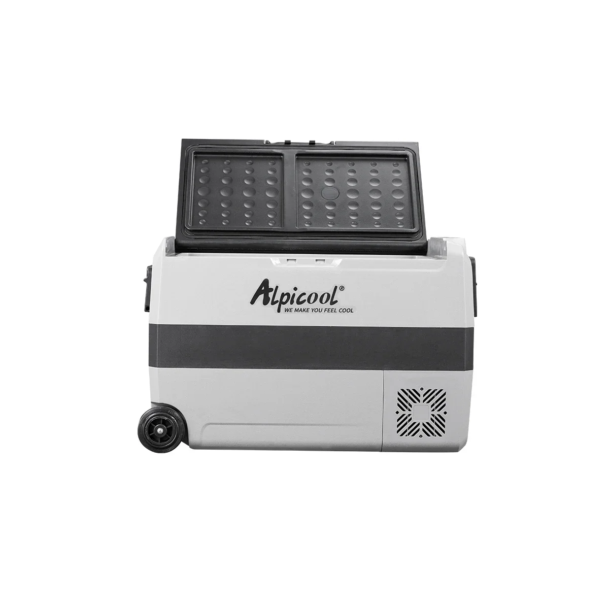Alpicool T50 50L Fast Cooling Portable Car Camping Fridge Freezer, 12Volt Compressor Refrigerator with Wheels