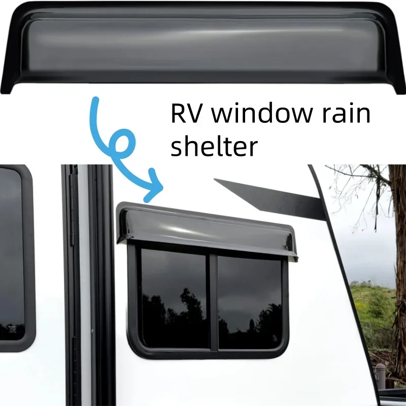 RainBlade RV Window Deflector and Sun Visor, 50/75/105cm, Universal RV Window Rain Shield, RV Accessories