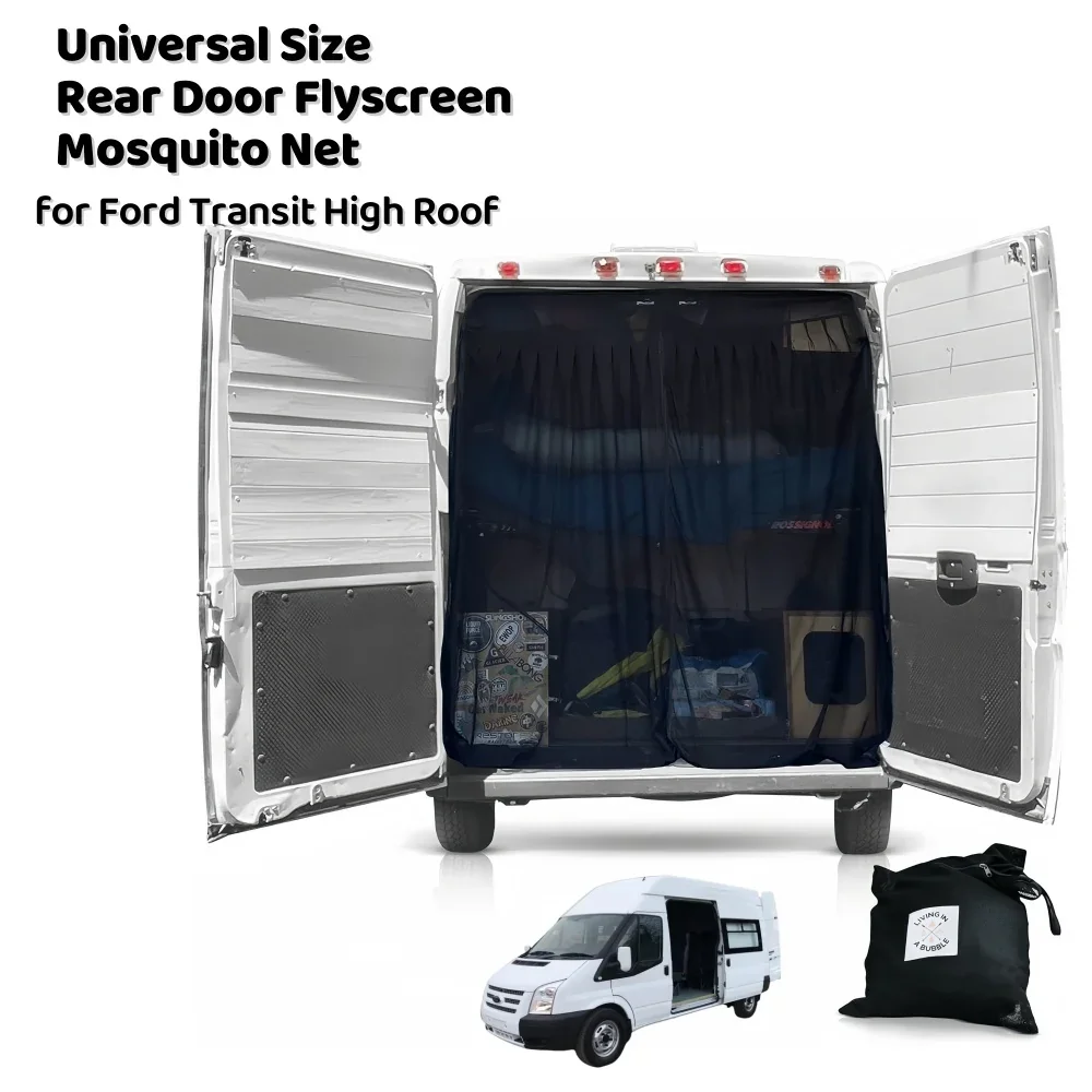 Universal Fit Rear Door Flyscreen Mosquito Net for RAM ProMaster High Roof Campervan Curtains